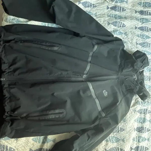 [BUNJANG] Nike Tech Woven Full Zip Jacket Black / 나이키 테크 윈드러너 우븐 풀집 자켓 블랙