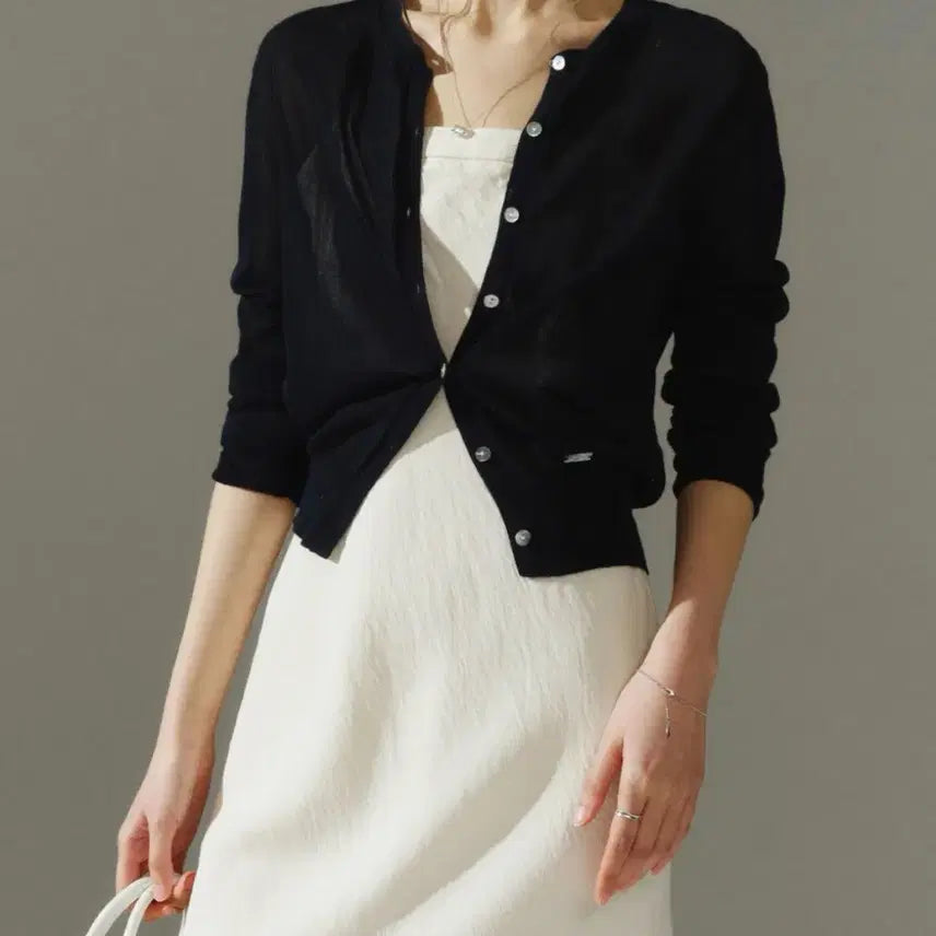 [BUNJANG] Ssie Rizzling Sheer Cardigan Deep Navy M / (새상품) 시에 리즐링 시어 가디건(딥네이비, M)