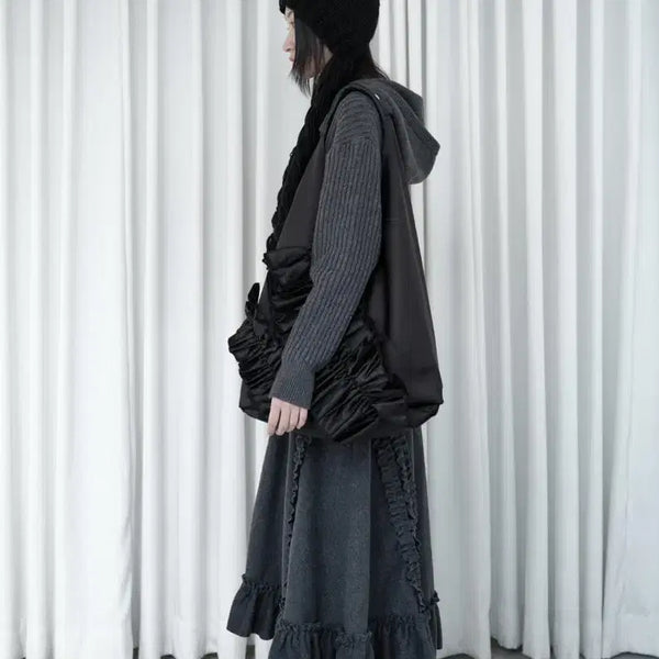 [BUNJANG] Saenggin Studio Ruffle Bag Black / 생긴스튜디오 러플백