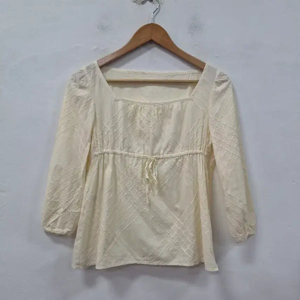 [BUNJANG] MK Square Neck Top Ivory / MK  아이보리색 스퀘어넥