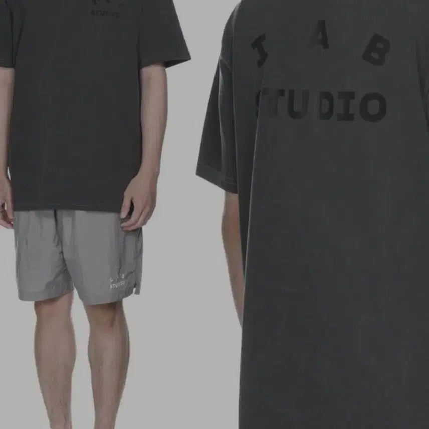 [BUNJANG] IAP STUDIO Charcoal Pigment T-Shirt Size 105 / 아이앱 스튜디오 차콜 피그먼트 사이즈 105