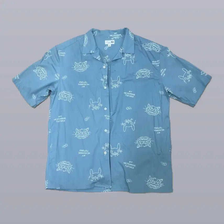 [BUNJANG] Uniqlo x Ghibli Totoro Short Sleeve Shirt (M) / 유니클로 지브리 토토로 반팔 셔츠 M