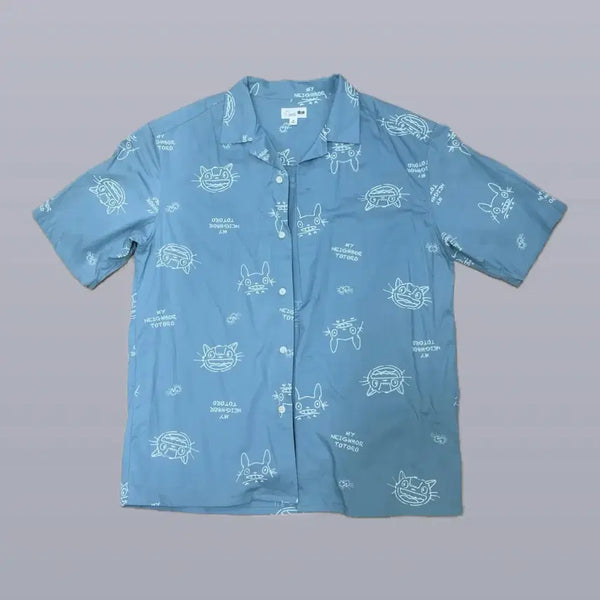 [BUNJANG] Uniqlo x Ghibli Totoro Short Sleeve Shirt (M) / 유니클로 지브리 토토로 반팔 셔츠 M