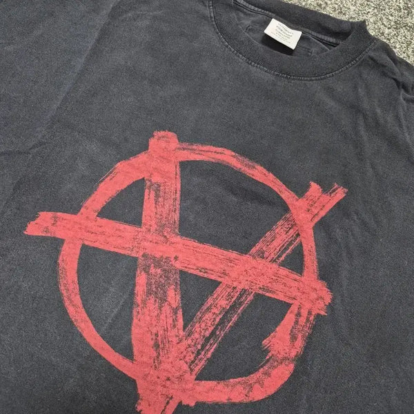 [BUNJANG] VETEMENTS Anarchy Symbol Oversized T-Shirt (XS) / 베트멍 아나키 심볼 오버핏 반팔 티셔츠 (XS)