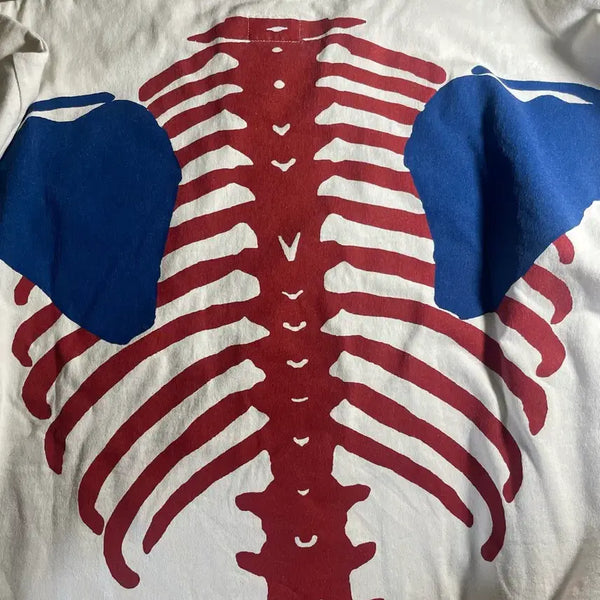 [BUNJANG] Kapital Cotton Sitting Two-Tone Big Pocket Bone Half-Sleeve T-shirt Tricolor / [Size 1] 캐피탈 코튼 시팅 투톤 빅 포켓 본 티셔츠 트리컬러 캐피탈 본 반팔