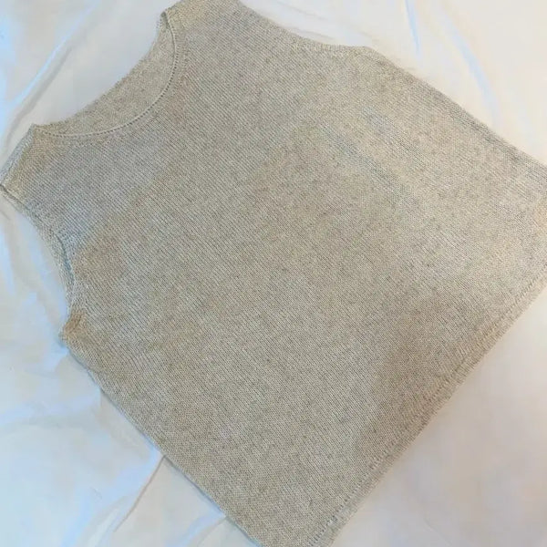 [BUNJANG] New Beige Knit Sleeveless Top / (새상품) 베이지 니트 나시