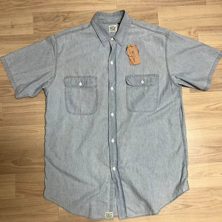 [BUNJANG] ORSLOW Chambray Short Sleeve Work Shirt / (ORSLOW)오어슬로우 샴브레이 반팔 워크 셔츠