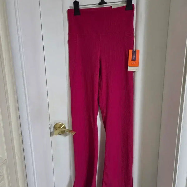 [BUNJANG] FREELY Women's High-Waist Ribbed Bootcut Pants - XS / (새상품)FREELY 여성 하이웨스트 골지 부츠컷 팬츠 XS