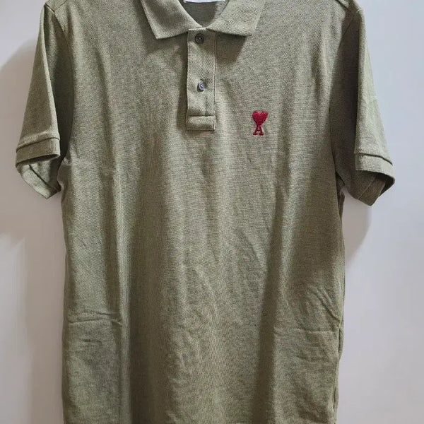 [BUNJANG] Olive Color Short Sleeve T-Shirt / 아미 카라 반팔티