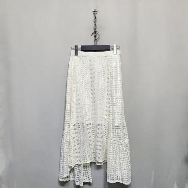 [BUNJANG] System Hem Lace Back-Banding Skirt / 시스템 햄 레이스 뒷밴딩 스커트(20년제조)