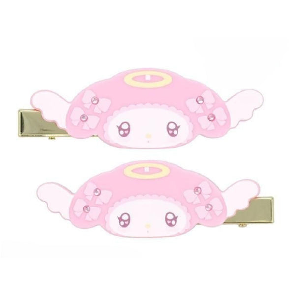 [BUNJANG] Sanrio My Melody 50th Anniversary Angel & Devil Hairpin Clip Set / [당일발송]마이멜로디 50주년 천사와악마 헤어핀 클립 삔 머리 일본 정품 산리오