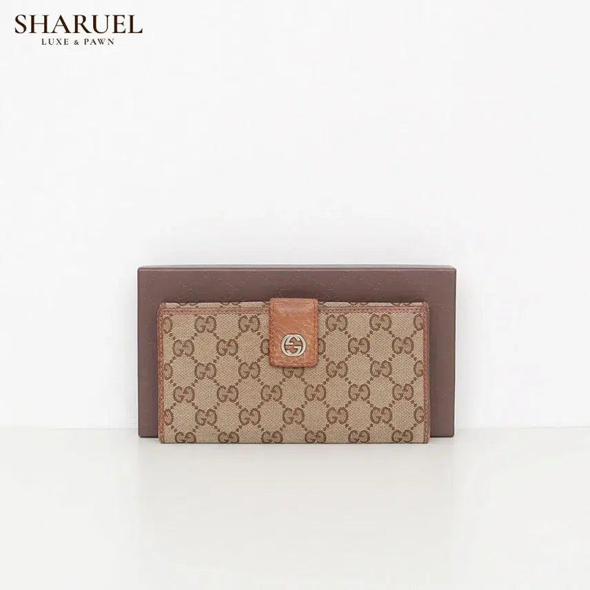 [BUNJANG] Gucci Canvas Long Wallet / 구찌 캔버스 장지갑 337335