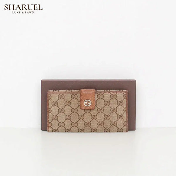 [BUNJANG] Gucci Canvas Long Wallet / 구찌 캔버스 장지갑 337335