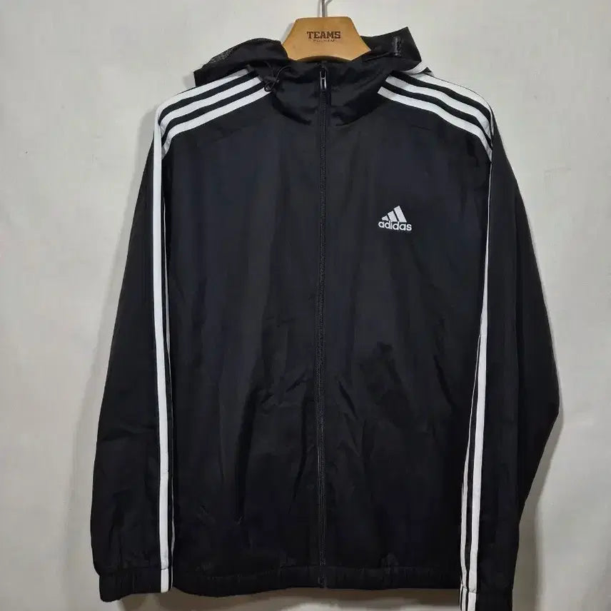 [BUNJANG] Adidas 3-Stripes Hooded Windbreaker Jacket / 아디다스 삼선 후드 바람막이 자켓