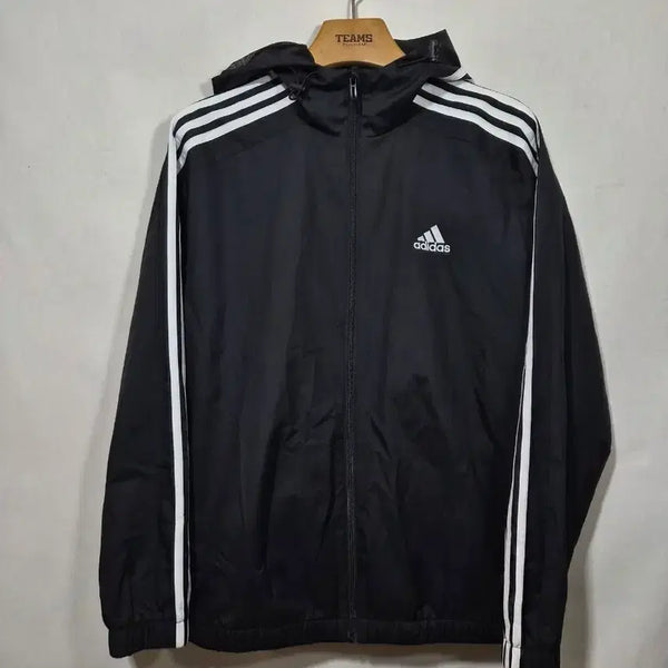 [BUNJANG] Adidas 3-Stripes Hooded Windbreaker Jacket / 아디다스 삼선 후드 바람막이 자켓