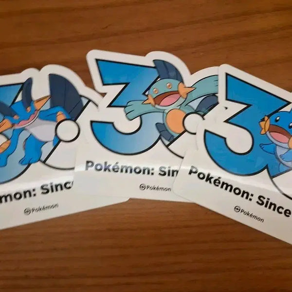 [BUNJANG] Pokemon 30th Anniversary Sticker Bundle Set - Quagsire, Wooper, Clodsire / 포켓몬 30주년 스티커 물짱이/늪짱이/대짱이 일괄 세트