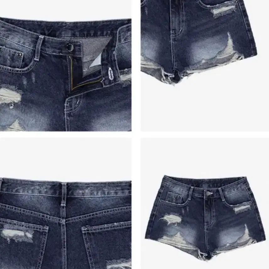 [BUNJANG] Denim Distressed Wash Shorts / 청바지 숏팬츠 데미지 워싱 반바지