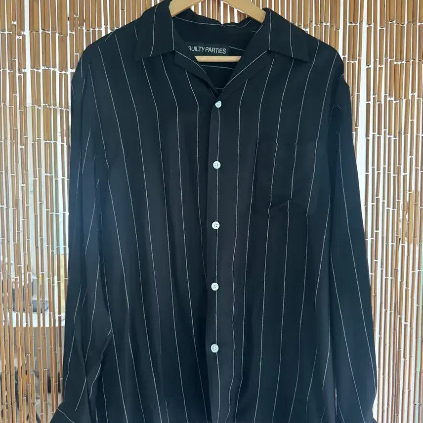 [BUNJANG] Wackomaria Stripe Shirt L / 와코마리아 스트라이프 셔츠 L