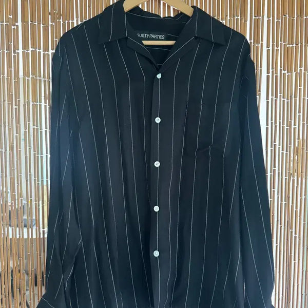 [BUNJANG] Wackomaria Stripe Shirt L / 와코마리아 스트라이프 셔츠 L