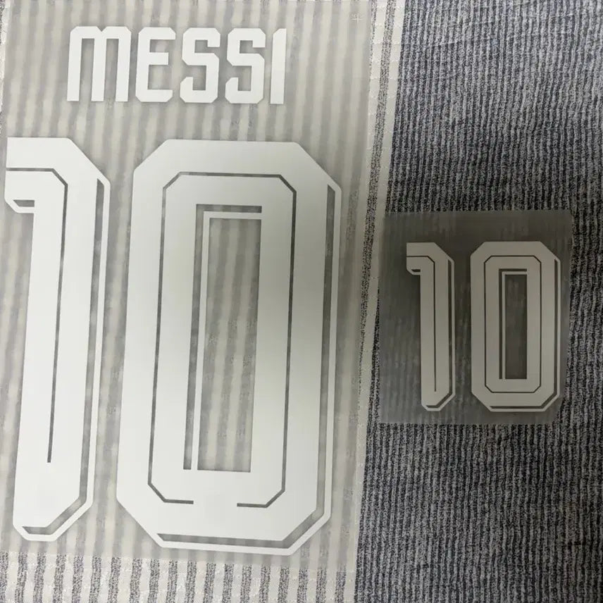 [BUNJANG] 2026 North America World Cup Argentina Away Lionel Messi Name Set & Patch / 2026 북중미 월드컵 아르헨티나 어웨이 메시 네임셋 유니폼 패치