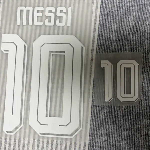 [BUNJANG] 2026 North America World Cup Argentina Away Lionel Messi Name Set & Patch / 2026 북중미 월드컵 아르헨티나 어웨이 메시 네임셋 유니폼 패치