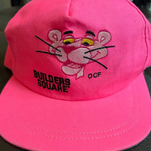 [BUNJANG] 1980s USA Pink Panther Builders Square Promotional Snapback Hat / 80s Usa 핑크팬더  빈티지캡