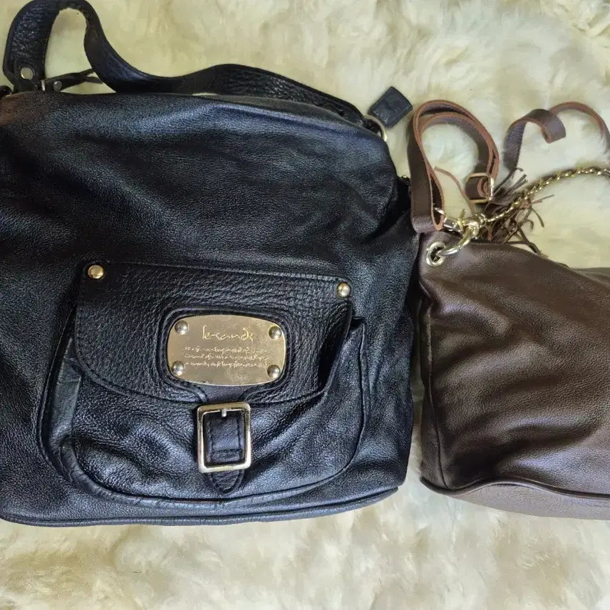 [BUNJANG] Angora Leather Shoulder Bag (Set of 2) / 앙가죽 숄더빽 두개 12500원