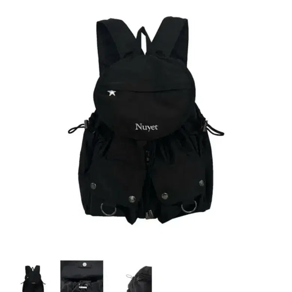 [BUNJANG] Nuet Black Round Pocket Backpack / 교환> 누엣 블랙 라운드 포켓 백팩 쓰리타임즈 아콘 백팩으로 교환