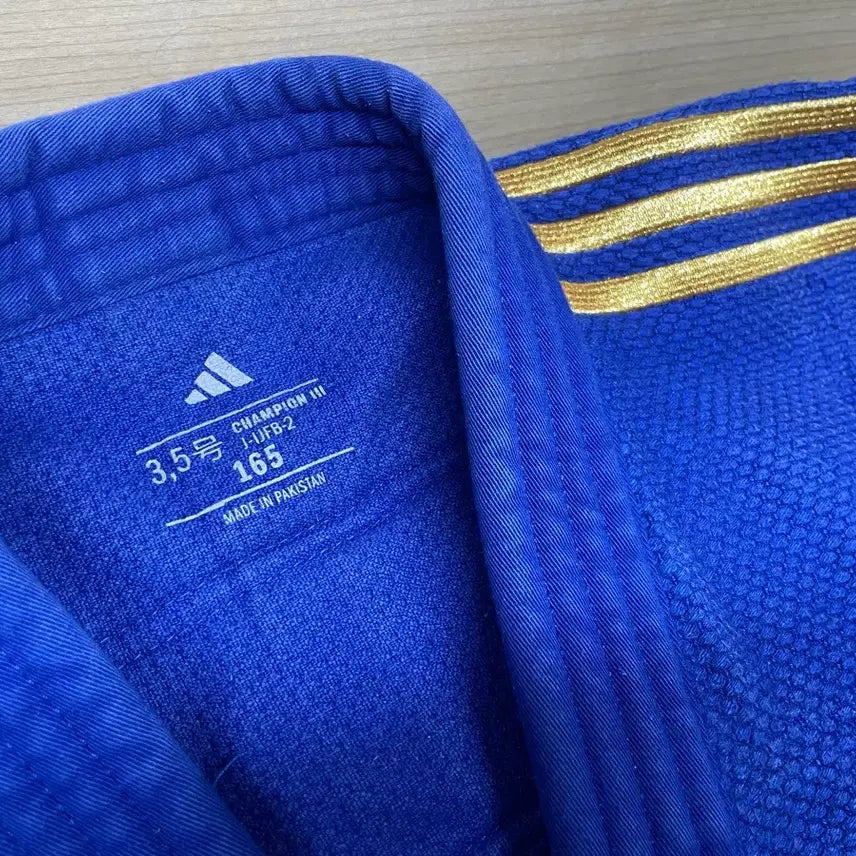 [BUNJANG] Adidas Gold Label J730 Judo Uniform (Size 165) - Blue, Athlete Issue / 실착2번! 아디다스 금장 (선수용 유도복 165)