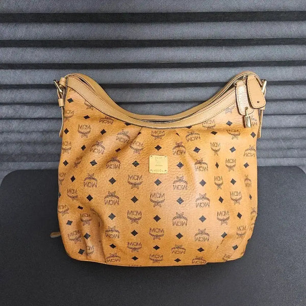 [BUNJANG] MCM Visetos Cognac Hobo Bag / MCM 비세토스 꼬냑 호보백