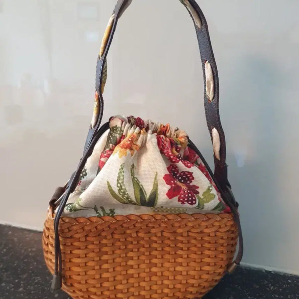 [BUNJANG] Roberto Pancani Italian Handmade Leather Basket Bag / 이태리산 로베르토 판카니 정품 바스켓백