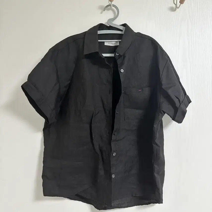 [BUNJANG] ROOMPACKER 100% Linen Short Sleeve Shirt Blouse Jacket / 프리) 룸페커 ROOMPACKER 린넨100% 반팔 셔츠 블라우스 자켓