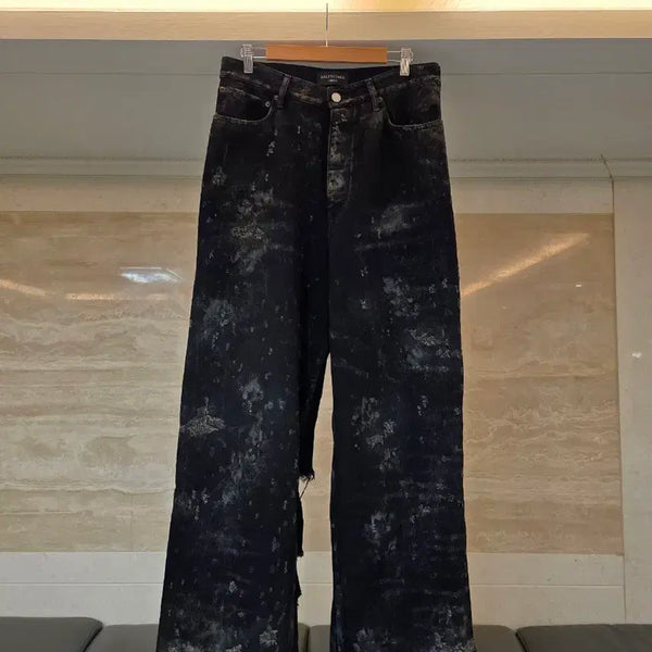[BUNJANG] Balenciaga Super Destroyed Japanese Denim Jeans / [XS]발렌시아가 슈퍼 디스트로이드 재패니스 데님 한글텍