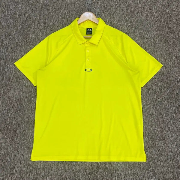 [BUNJANG] Oakley Yellow Polo T-Shirt - Size L / 오클리 옐로우 폴로티셔츠 L
