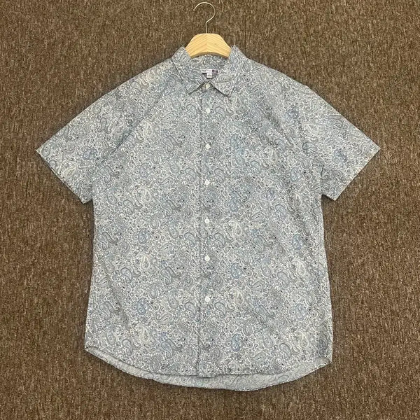[BUNJANG] Uniqlo x Liberty London Paisley Short Sleeve Shirt (L) / 유니클로 x 리버티런던 페이즐리 반팔 셔츠 L