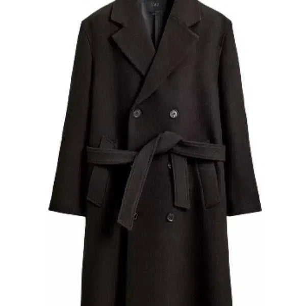 [BUNJANG] Zara Belted Double Coat Brown Wool XL / 자라 벨티드 더블 코트 브라운  xl (울)
