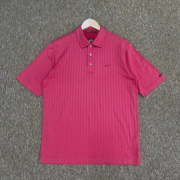 [BUNJANG] Nike Tiger Woods Collection Golf Polo Shirt - Pink, Large / 나이키 타이거우즈 컬렉션 골프 카라티 L 핑크
