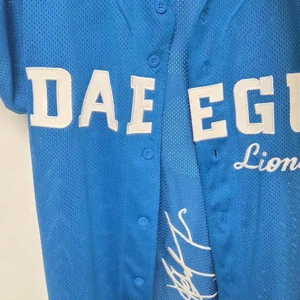 [BUNJANG] Samsung Lions Koo Ja-wook Daegu Uniform Signed Embroidered Size 95 / 삼성라이온즈 구자욱 대구 유니폼 싸인 자수 95
