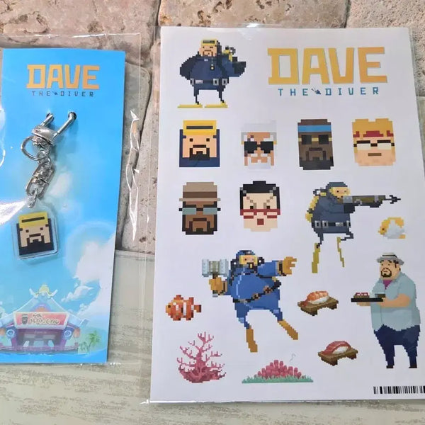 [BUNJANG] Dave the Diver Sticker & Keyring Bundle Set / 데이브 더 다이버 스티커 & 키링 일괄