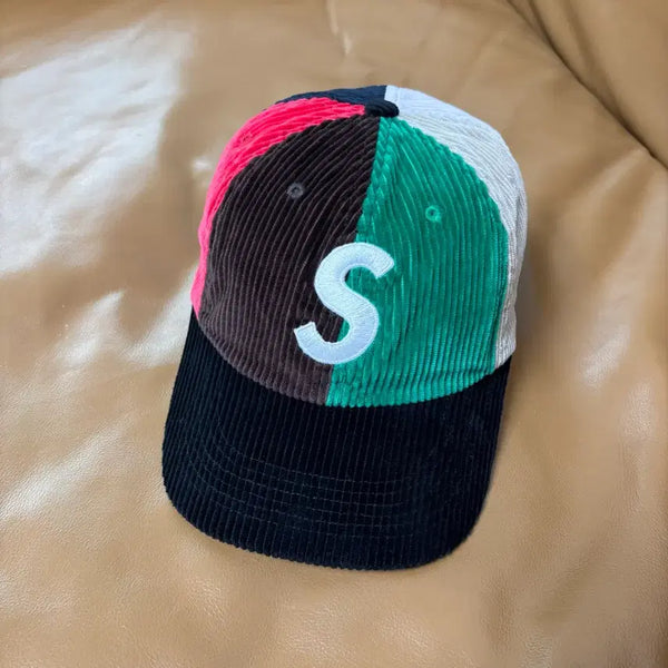 [BUNJANG] Supreme S Logo 6 Panel Corduroy Cap Multi-Color / 슈프림 S로고 6패널 볼캡 모자 코듀로이 멀티 컬러