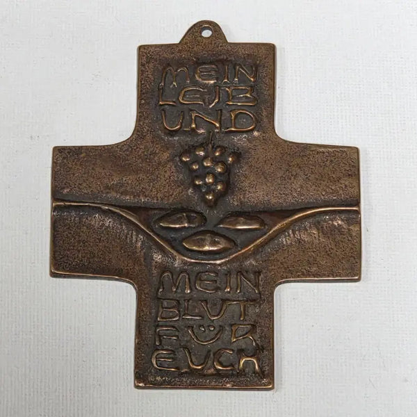 [BUNJANG] 1970s German Brass Crucifix Catholic Relic / 1970년대 독일 황동 십자가 가톨릭 성물