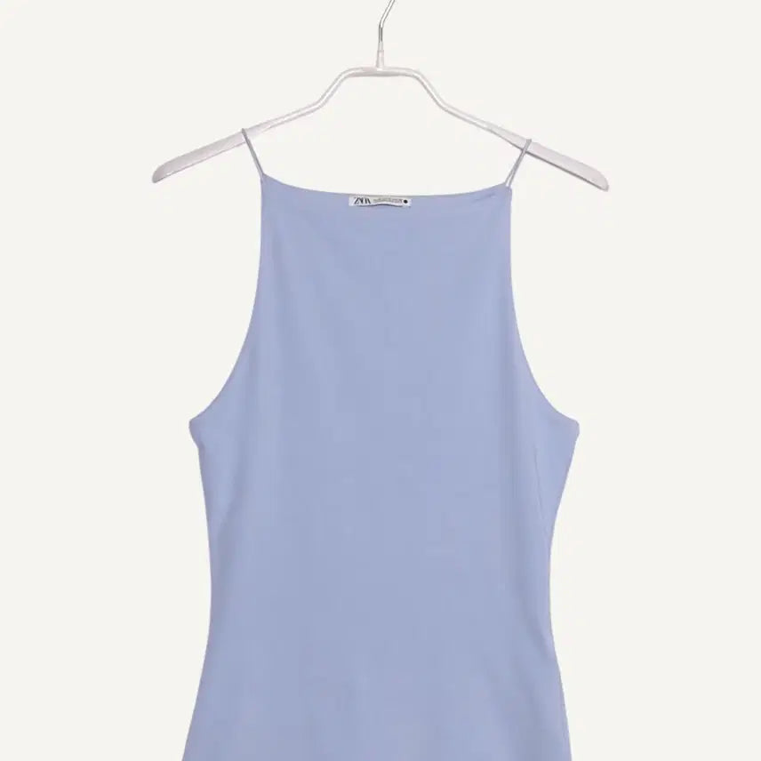 [BUNJANG] ZARA Blue Sleeveless Tank Top T-Shirt EUR S / 자라 ZARA 파란색 민소매 나시 탑 티셔츠 EUR S_A581