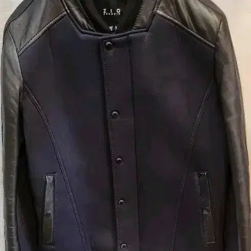 [BUNJANG] ZIO SONGZIO Color Block Lambskin Jacket / 송지오 ZIO SONGZIO 양가죽  배색 블랙자켓