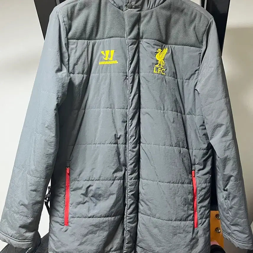 [BUNJANG] Liverpool FC Warrior Long Padded Coat Grey / 리버풀 FC 워리어 롱패딩 그레이 해외 m