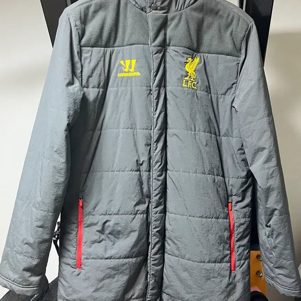 [BUNJANG] Liverpool FC Warrior Long Padded Coat Grey / 리버풀 FC 워리어 롱패딩 그레이 해외 m