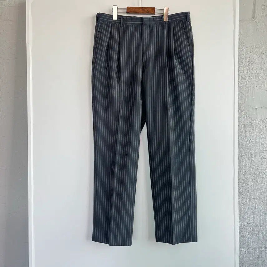 [BUNJANG] MAESTRO Striped Dress Pants (Big Size) / MAESTRO 마에스트로 스트라이프 정장 바지 빅사이즈