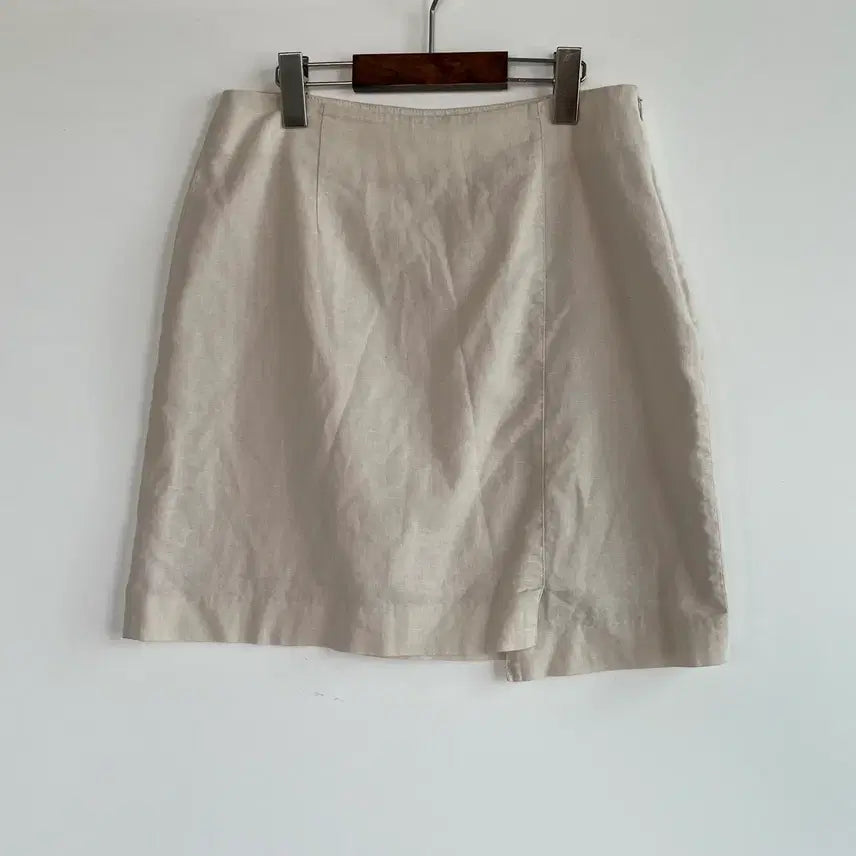 [BUNJANG] Mongdol Linen Cotton Ivory Skirt (M) / 몽돌 린넨 코튼 아이보리 스커트 M