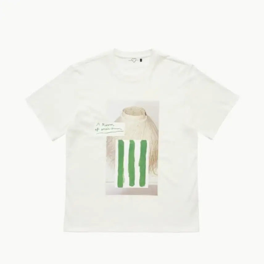 [BUNJANG] Amento x saki Collaboration Short-Sleeve T-Shirt White M / 아모멘토 사키 콜라보 반팔 M