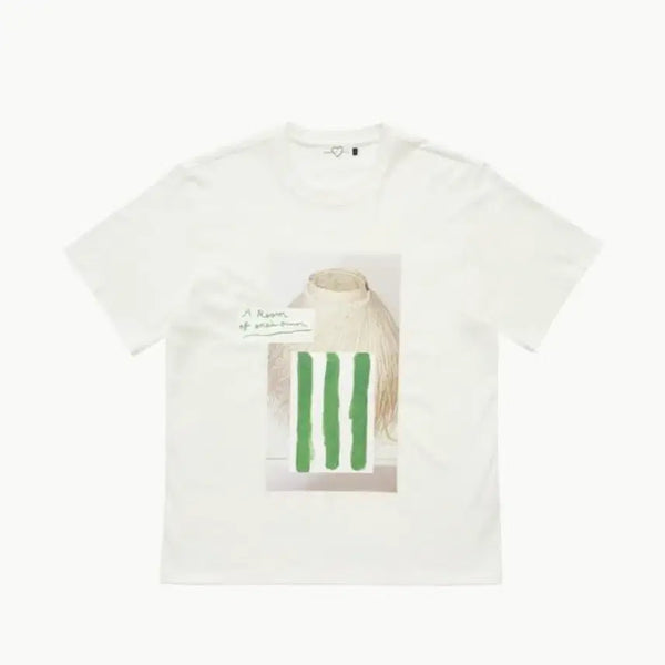 [BUNJANG] Amento x saki Collaboration Short-Sleeve T-Shirt White M / 아모멘토 사키 콜라보 반팔 M