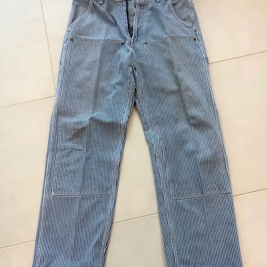 [BUNJANG] SARCASTIC Hickory Double Knee Work Pants / 서캐스틱 SARCASTIC 히코리 더블니 워크팬츠